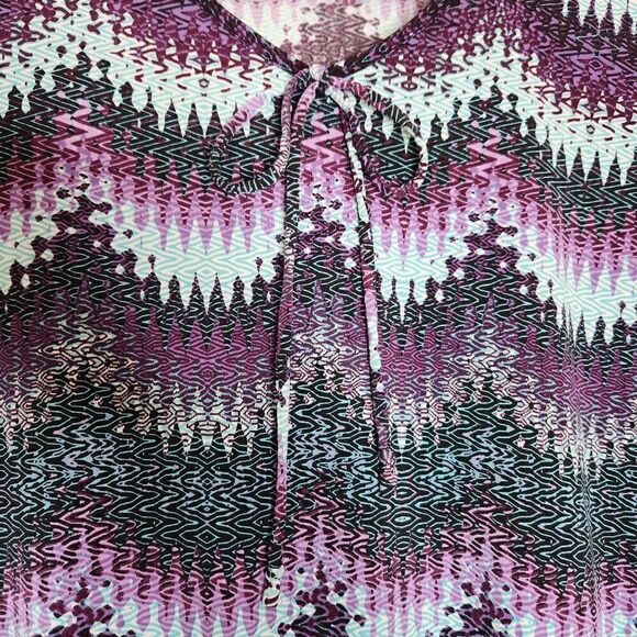 Christopher and Banks Tunic Size XL Purple Blue Black Shirt Top Peplum - Picture 3 of 10